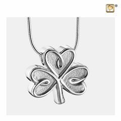 CelticShamrock Ashes Pendant Pol&Bru silver