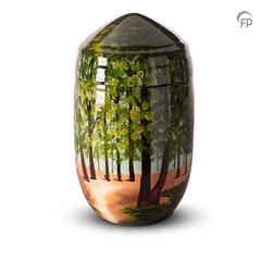 Urn glasfiber bosmotief